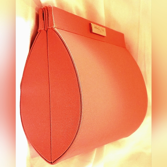 Bvlgari Parfums Orange/ Pink Satin Clutch/ Makeup Case